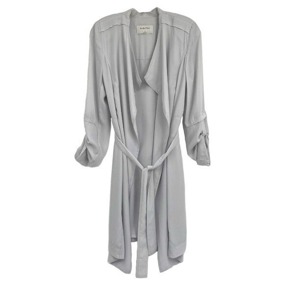 Babaton Gray Belted Classic Duster Jacket | Size S - Picture 1 of 8